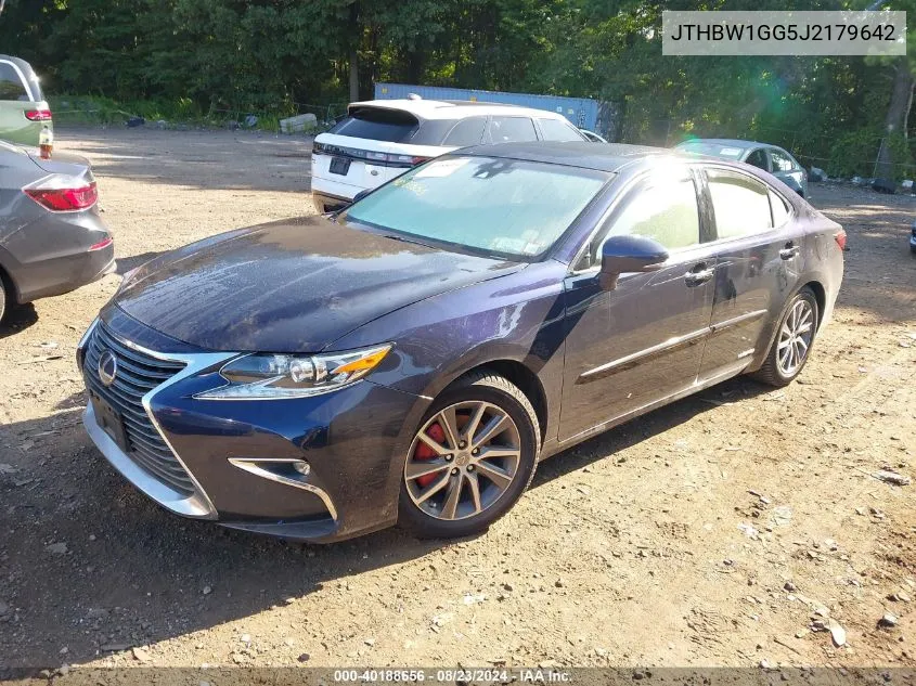 2018 Lexus Es 300H VIN: JTHBW1GG5J2179642 Lot: 40188656