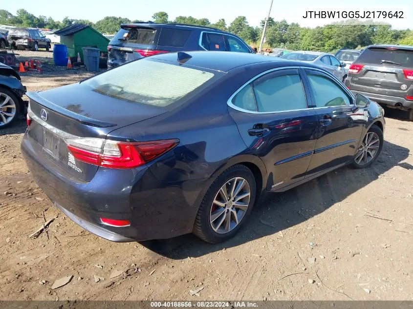 2018 Lexus Es 300H VIN: JTHBW1GG5J2179642 Lot: 40188656