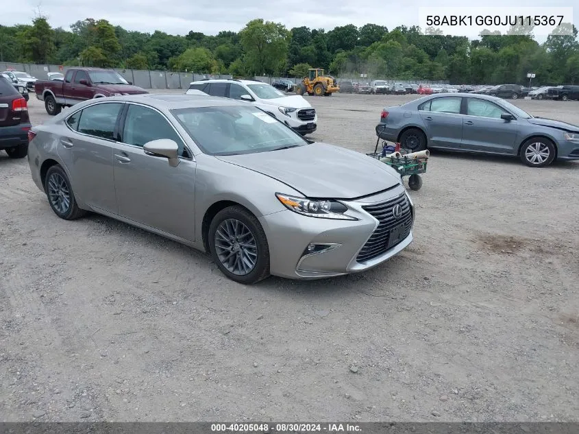 58ABK1GG0JU115367 2018 Lexus Es 350