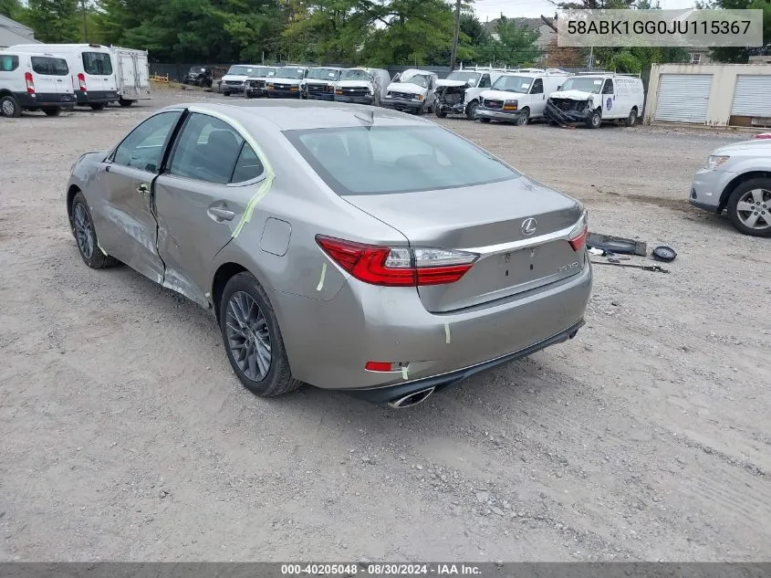 58ABK1GG0JU115367 2018 Lexus Es 350