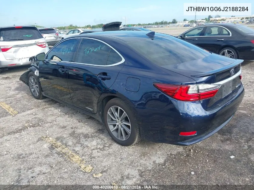 2018 Lexus Es 300H VIN: JTHBW1GG6J2188284 Lot: 40206610