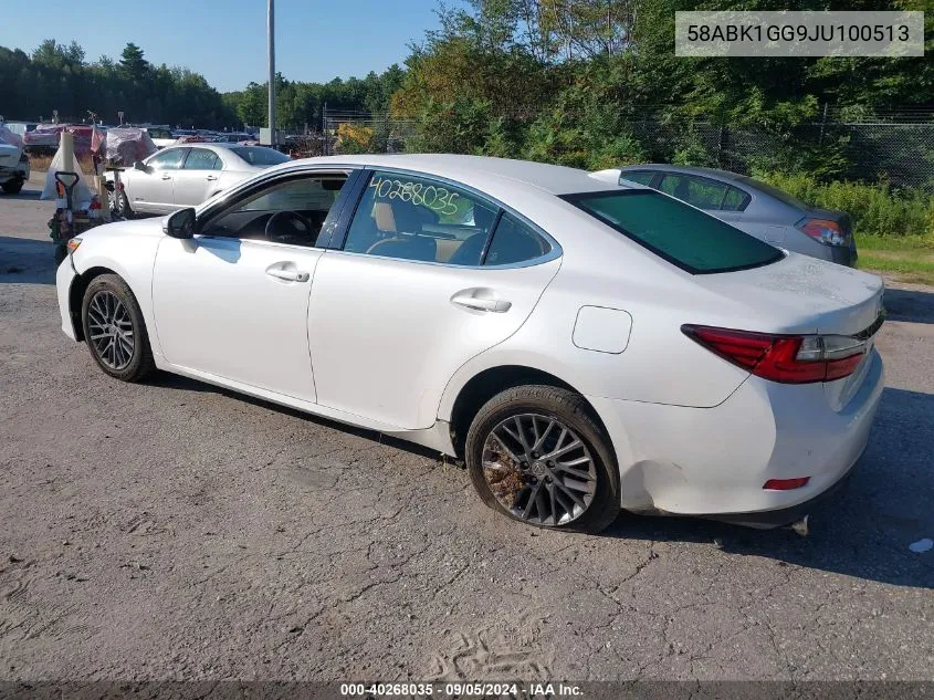 2018 Lexus Es 350 VIN: 58ABK1GG9JU100513 Lot: 40268035