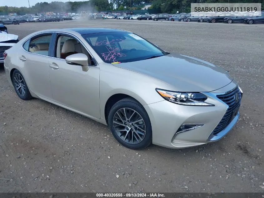 58ABK1GG0JU111819 2018 Lexus Es 350