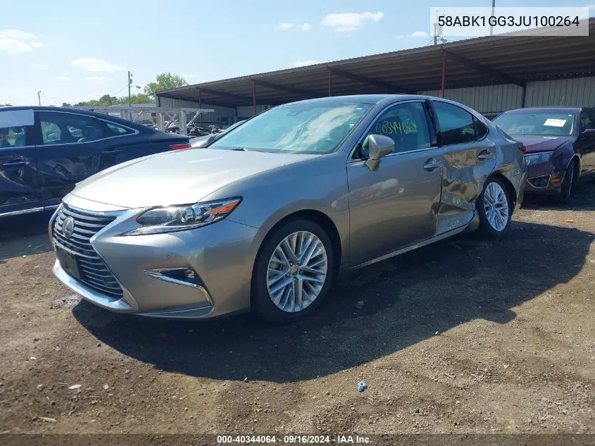 2018 Lexus Es 350 VIN: 58ABK1GG3JU100264 Lot: 40344064