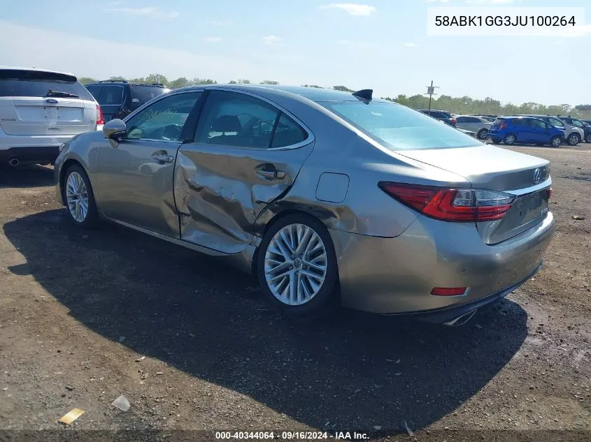 2018 Lexus Es 350 VIN: 58ABK1GG3JU100264 Lot: 40344064