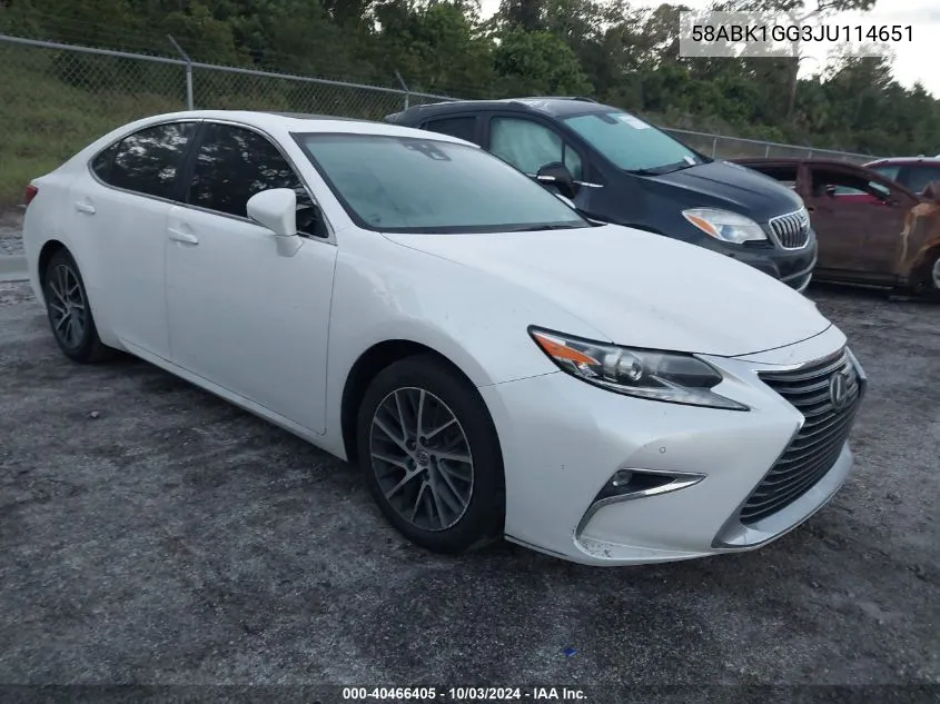 58ABK1GG3JU114651 2018 Lexus Es 350