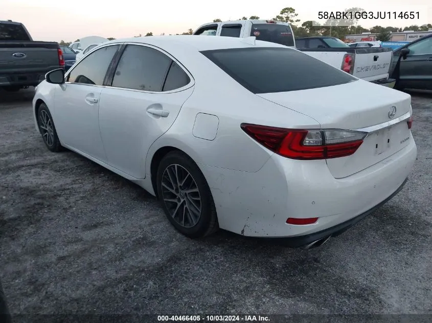 58ABK1GG3JU114651 2018 Lexus Es 350