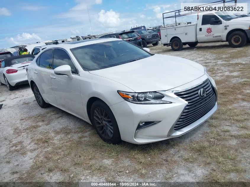 2018 Lexus Es 350 VIN: 58ABK1GG4JU083622 Lot: 40488544