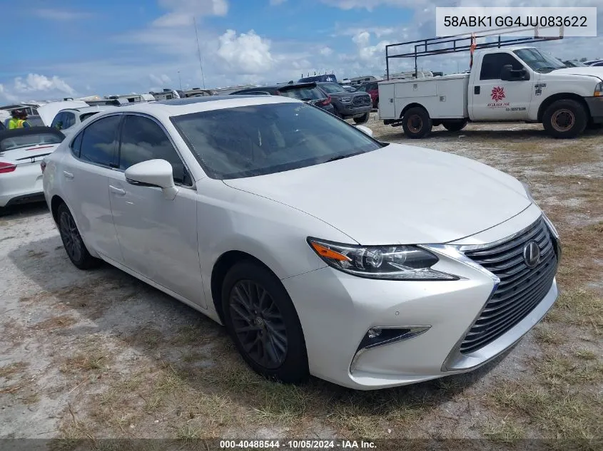 2018 Lexus Es 350 VIN: 58ABK1GG4JU083622 Lot: 40488544