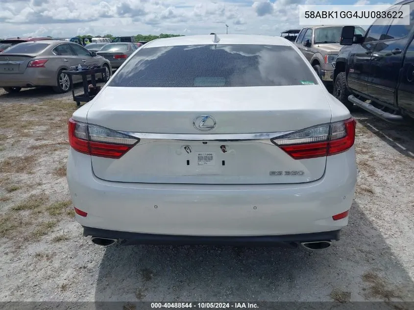 2018 Lexus Es 350 VIN: 58ABK1GG4JU083622 Lot: 40488544