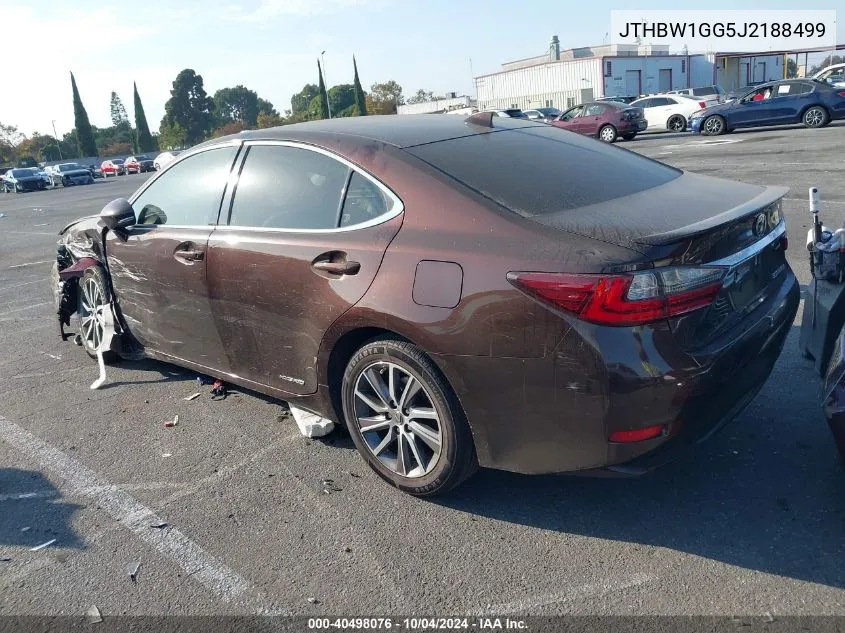 2018 Lexus Es 300H VIN: JTHBW1GG5J2188499 Lot: 40498076