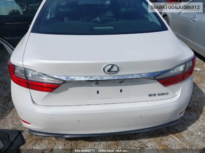 2018 Lexus Es 350 VIN: 58ABK1GG6JU086912 Lot: 40508777