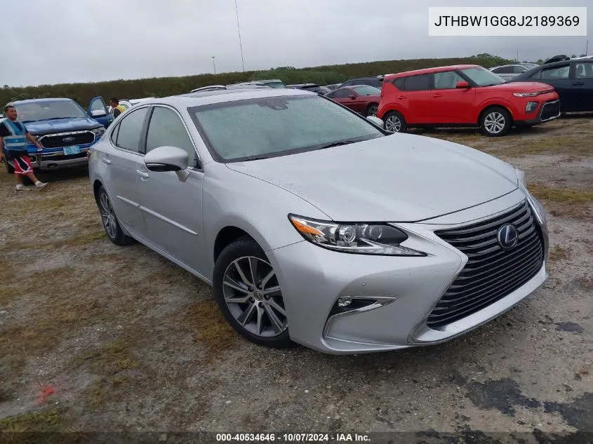 2018 Lexus Es 300H VIN: JTHBW1GG8J2189369 Lot: 40534646