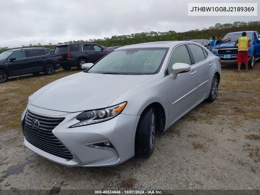 2018 Lexus Es 300H VIN: JTHBW1GG8J2189369 Lot: 40534646