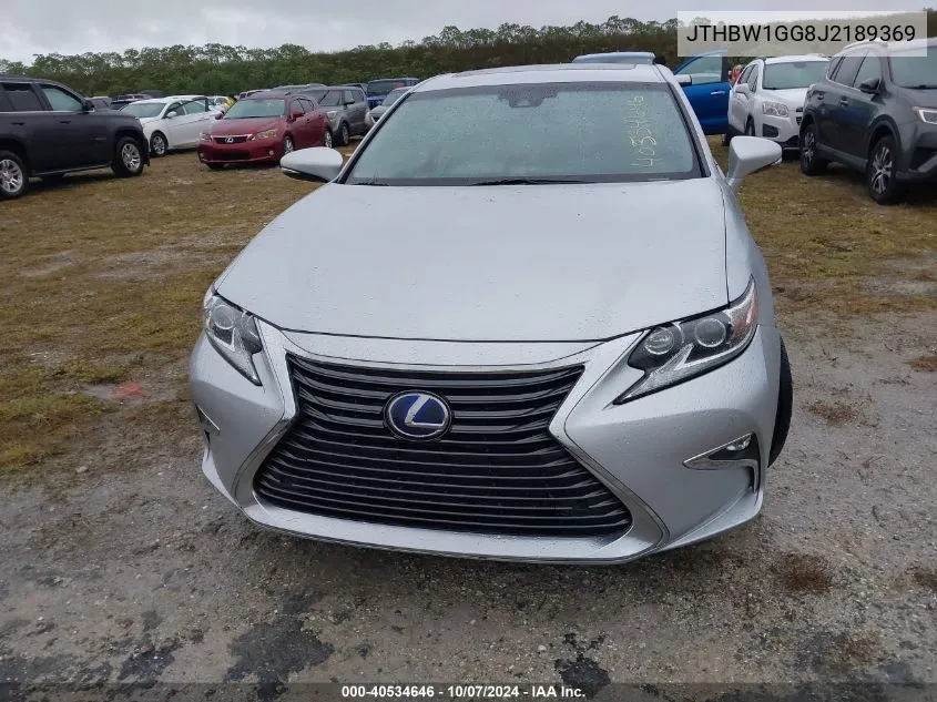 2018 Lexus Es 300H VIN: JTHBW1GG8J2189369 Lot: 40534646