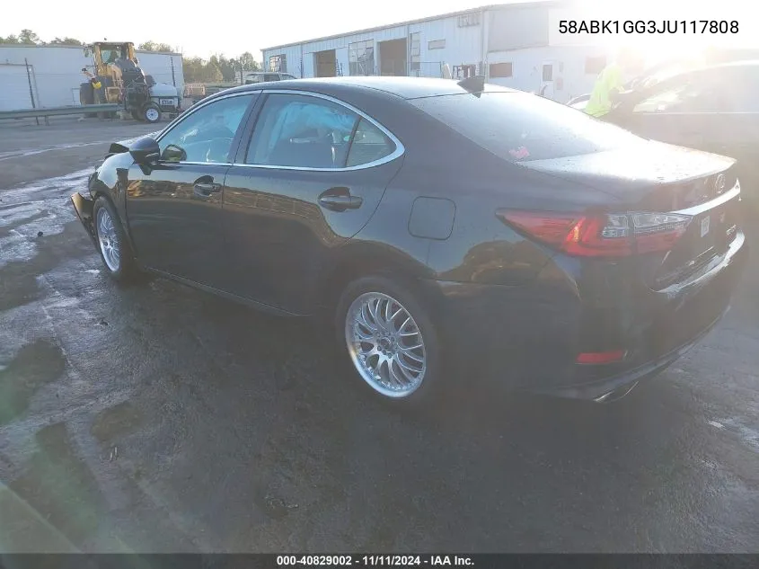 2018 Lexus Es 350 VIN: 58ABK1GG3JU117808 Lot: 40829002