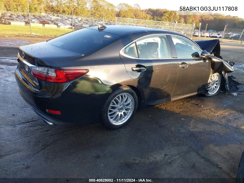 2018 Lexus Es 350 VIN: 58ABK1GG3JU117808 Lot: 40829002