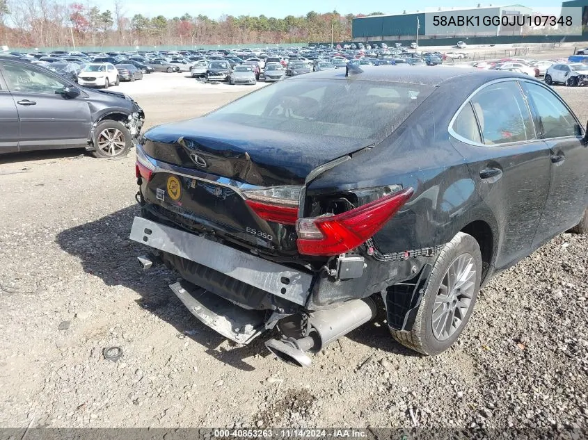 2018 Lexus Es 350 VIN: 58ABK1GG0JU107348 Lot: 40853263