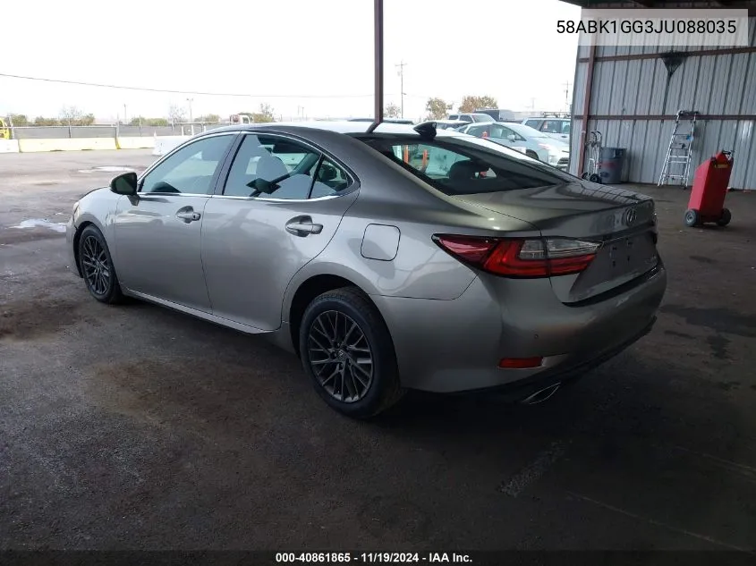 2018 Lexus Es 350 VIN: 58ABK1GG3JU088035 Lot: 40861865