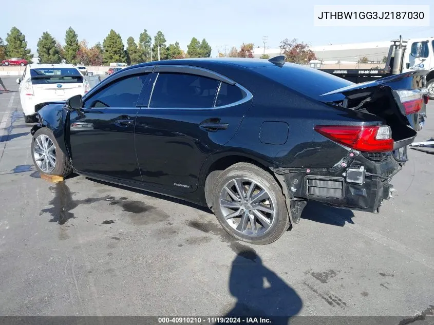 2018 Lexus Es 300H VIN: JTHBW1GG3J2187030 Lot: 40910210