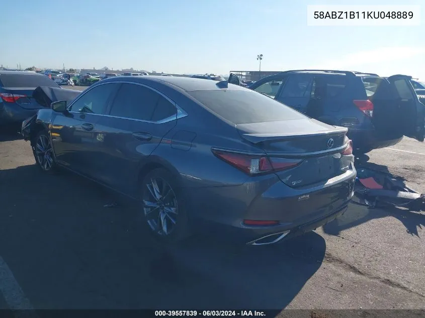 2019 Lexus Es 350 F Sport VIN: 58ABZ1B11KU048889 Lot: 39557839