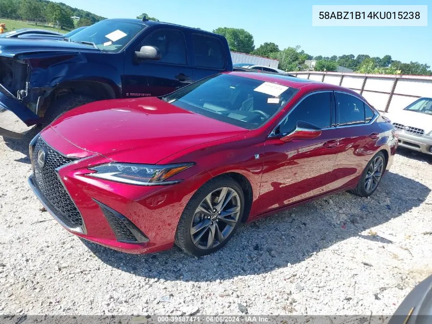 2019 Lexus Es 350 F Sport VIN: 58ABZ1B14KU015238 Lot: 39587471