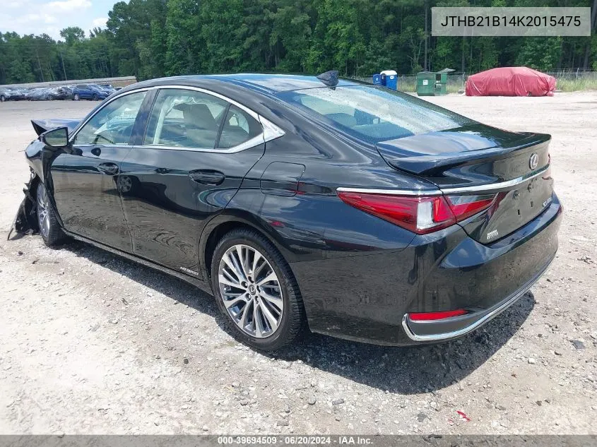 JTHB21B14K2015475 2019 Lexus Es 300H