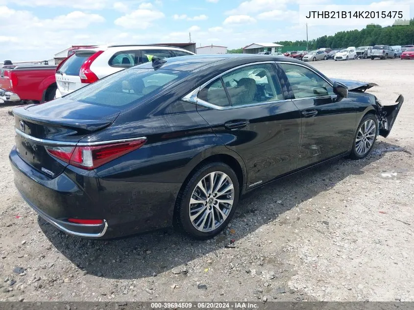 2019 Lexus Es 300H VIN: JTHB21B14K2015475 Lot: 39694509