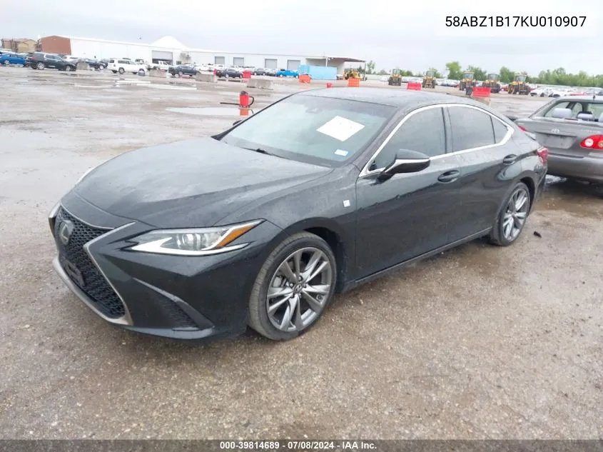 58ABZ1B17KU010907 2019 Lexus Es 350 F Sport