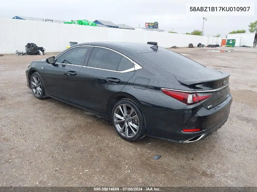 58ABZ1B17KU010907 2019 Lexus Es 350 F Sport