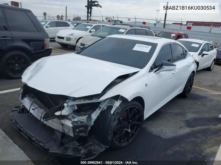 2019 Lexus Es 350 F Sport VIN: 58ABZ1B16KU030534 Lot: 39982941