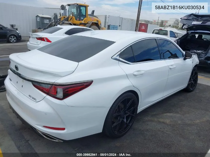 2019 Lexus Es 350 F Sport VIN: 58ABZ1B16KU030534 Lot: 39982941