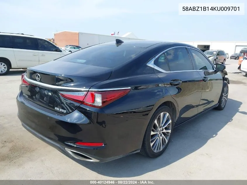 2019 Lexus Es 350 Luxury VIN: 58ABZ1B14KU009701 Lot: 40124946