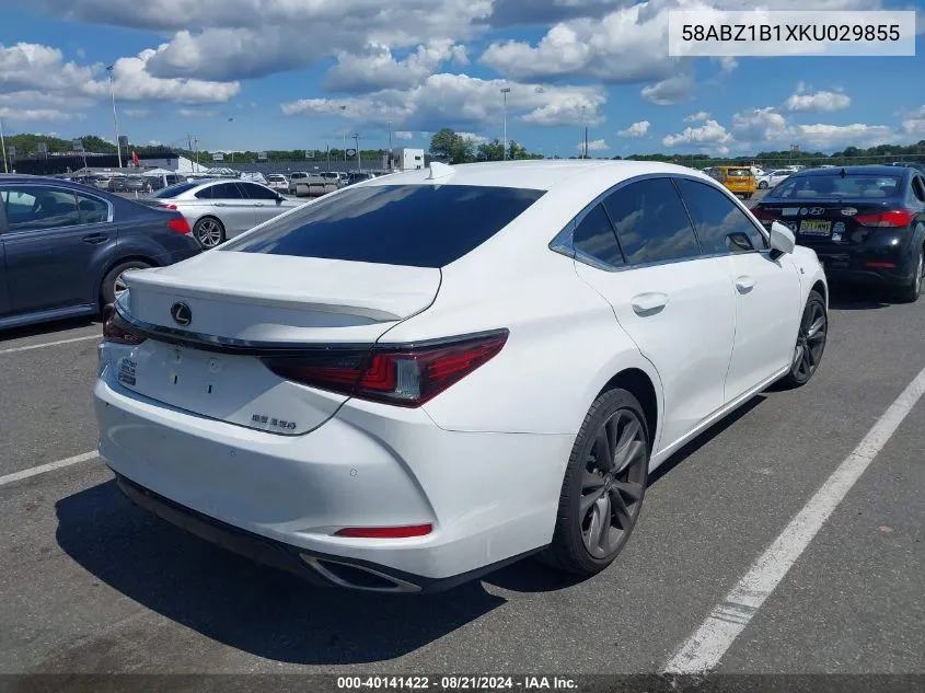 58ABZ1B1XKU029855 2019 Lexus Es 350