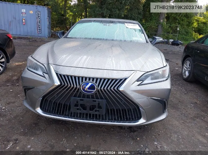 JTHB21B19K2023748 2019 Lexus Es 300H Luxury