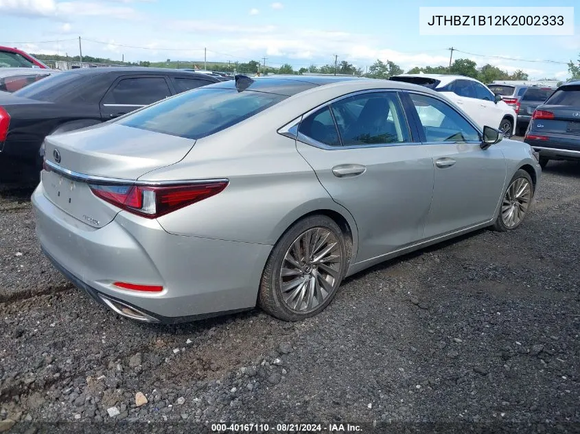 2019 Lexus Es 350 Luxury VIN: JTHBZ1B12K2002333 Lot: 40167110