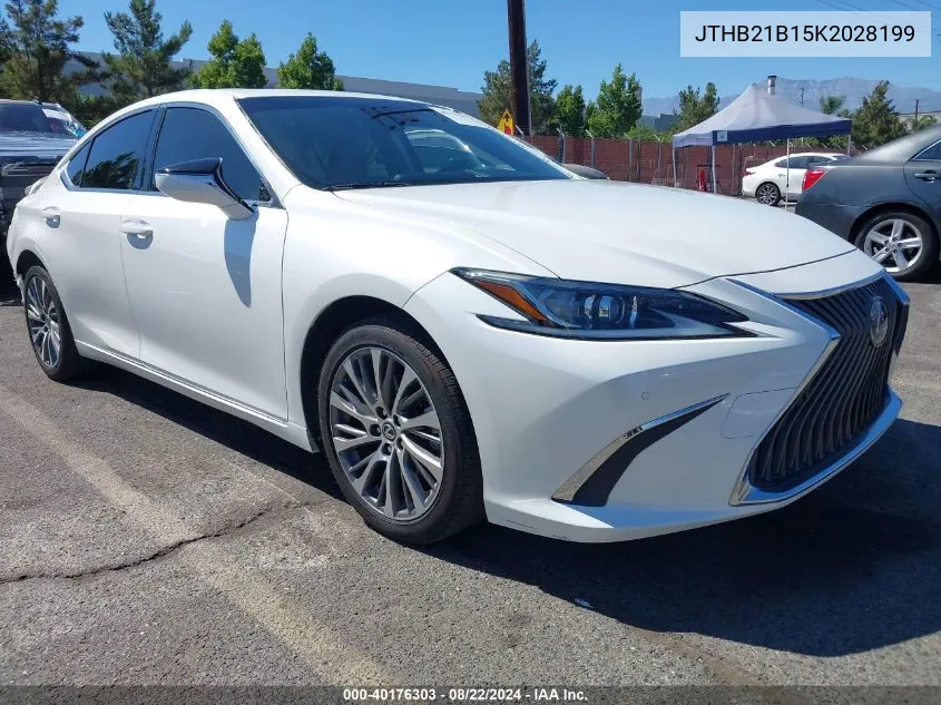 2019 Lexus Es 300H VIN: JTHB21B15K2028199 Lot: 40176303