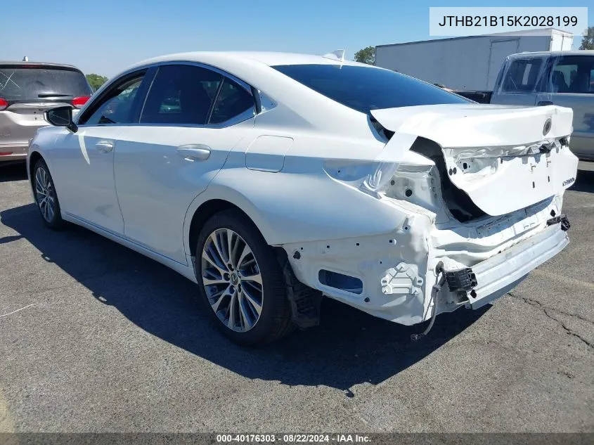 2019 Lexus Es 300H VIN: JTHB21B15K2028199 Lot: 40176303