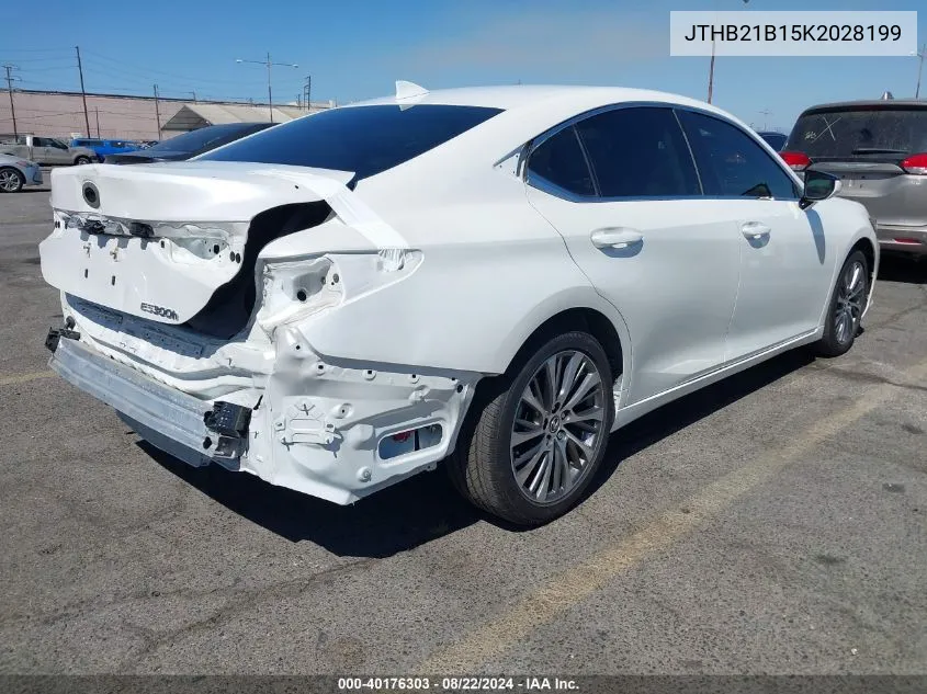 2019 Lexus Es 300H VIN: JTHB21B15K2028199 Lot: 40176303