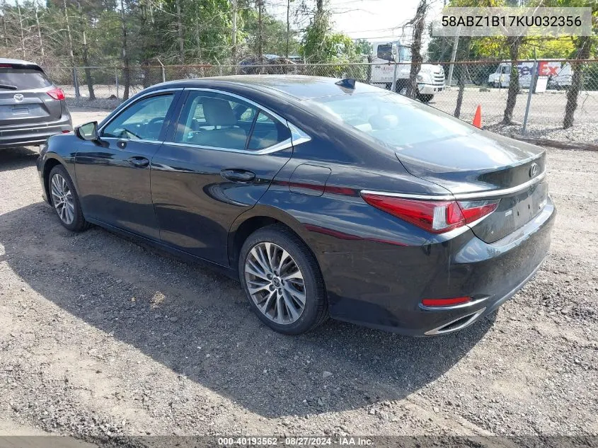 2019 Lexus Es 350 VIN: 58ABZ1B17KU032356 Lot: 40193562