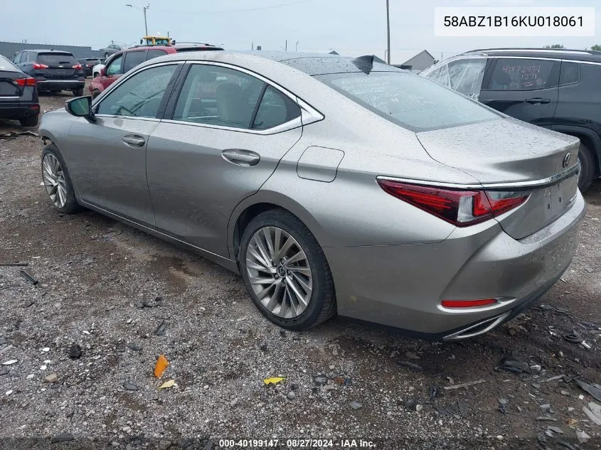 2019 Lexus Es 350 Luxury VIN: 58ABZ1B16KU018061 Lot: 40199147