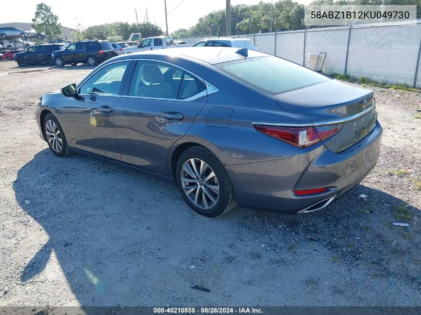 2019 Lexus Es 350 VIN: 58ABZ1B12KU049730 Lot: 40210555