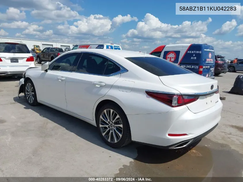 2019 Lexus Es 350 VIN: 58ABZ1B11KU042283 Lot: 40253372