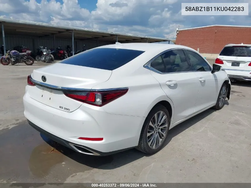 2019 Lexus Es 350 VIN: 58ABZ1B11KU042283 Lot: 40253372