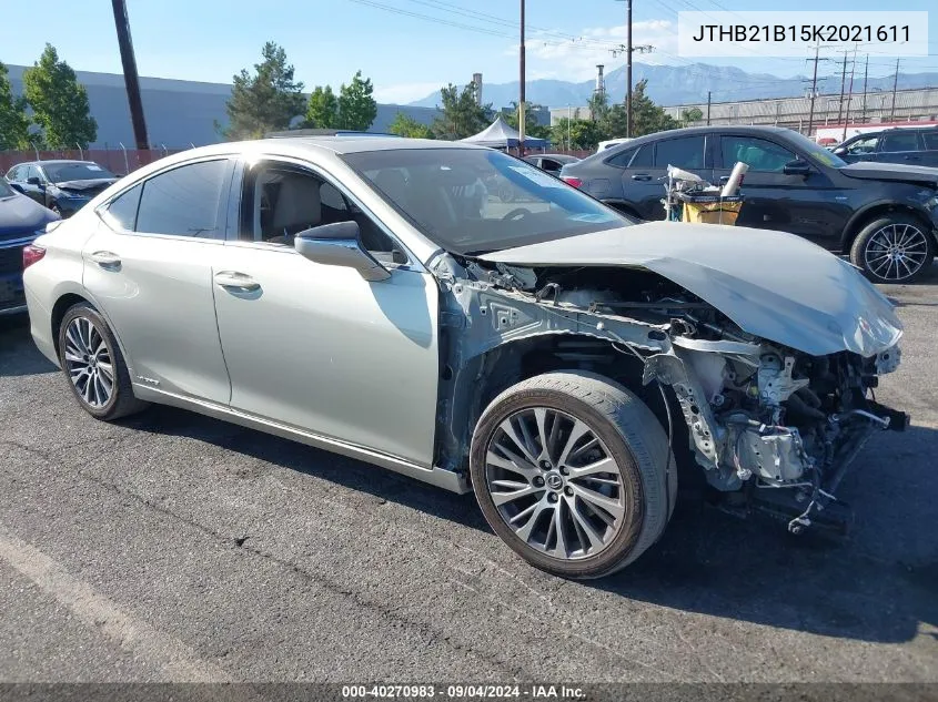 JTHB21B15K2021611 2019 Lexus Es 300H