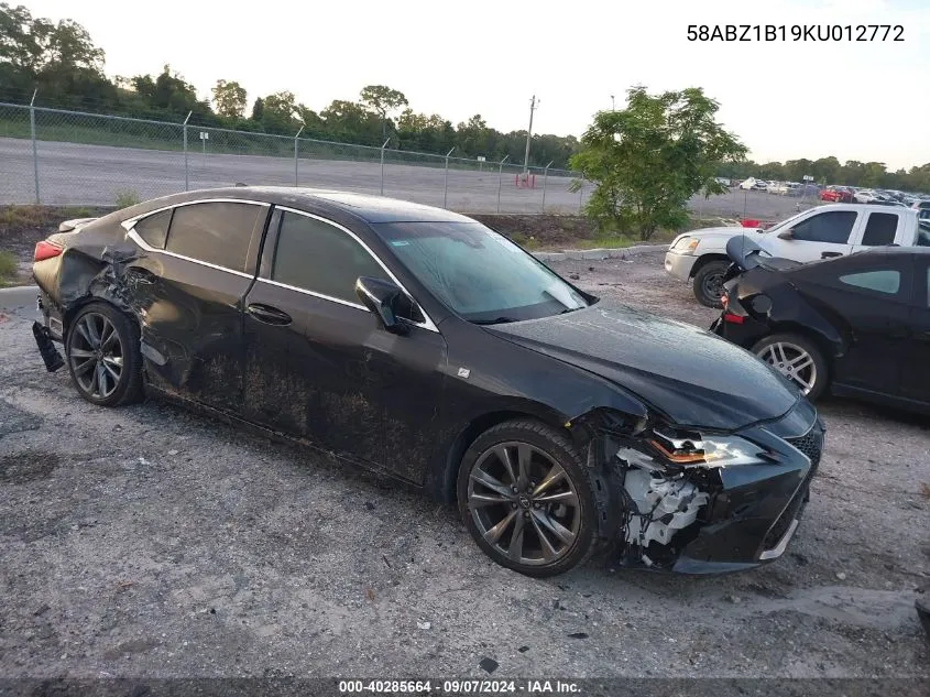 2019 Lexus Es 350 VIN: 58ABZ1B19KU012772 Lot: 40285664