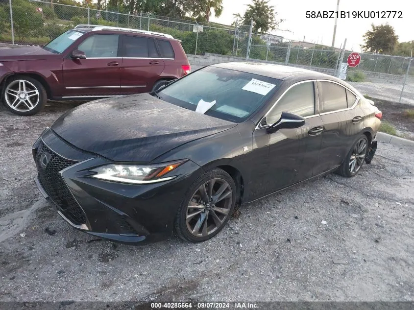 2019 Lexus Es 350 VIN: 58ABZ1B19KU012772 Lot: 40285664