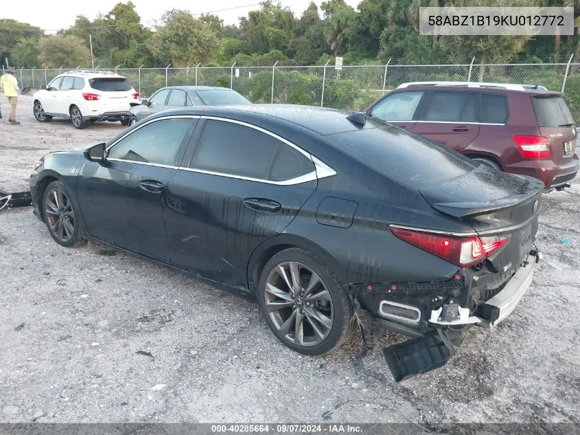 2019 Lexus Es 350 VIN: 58ABZ1B19KU012772 Lot: 40285664