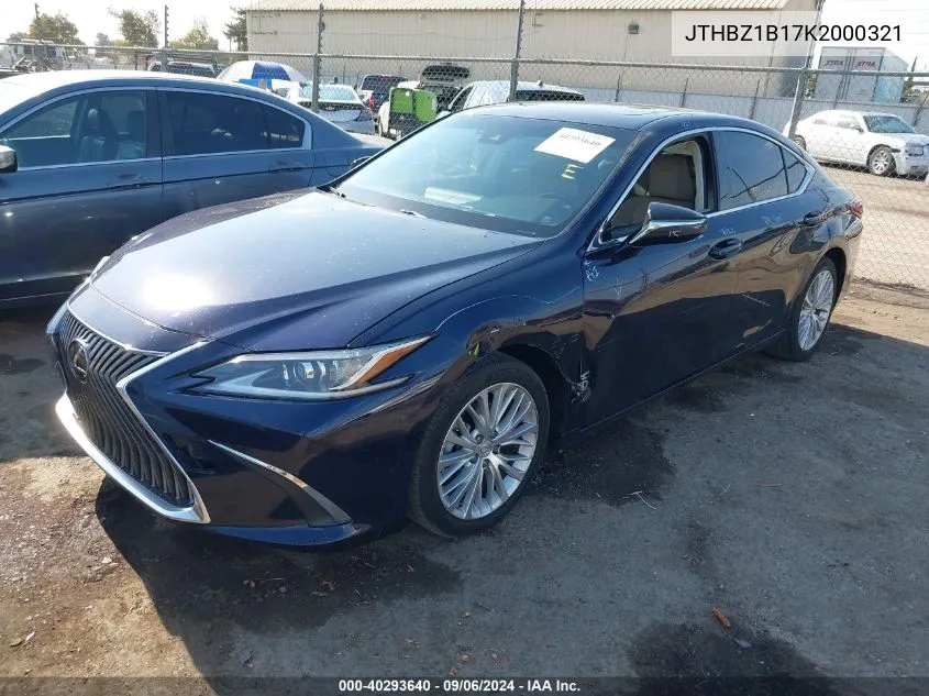 2019 Lexus Es 350 VIN: JTHBZ1B17K2000321 Lot: 40293640