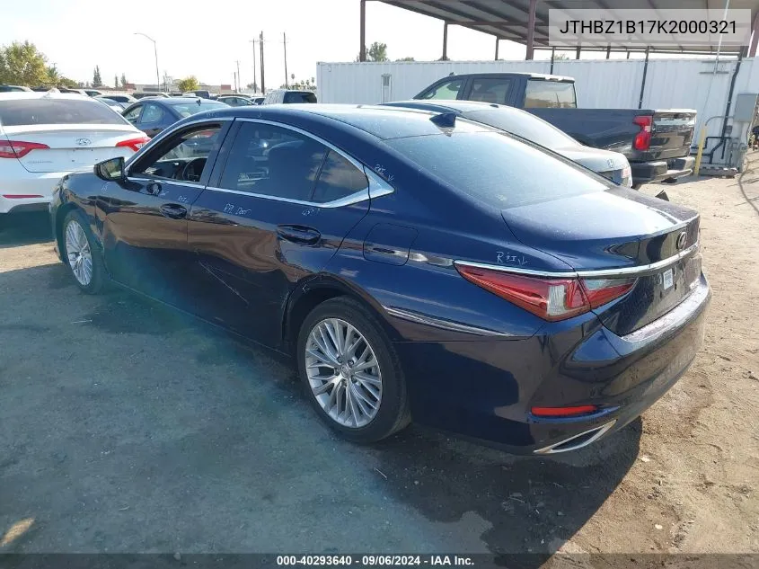 2019 Lexus Es 350 VIN: JTHBZ1B17K2000321 Lot: 40293640